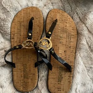 Michael Kors black jelly sandals